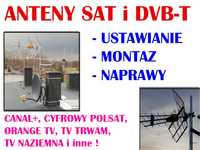 Anteny. Montaż, ustawianie, naprawy. Canal +, Cyfrowy Polsat, Orange