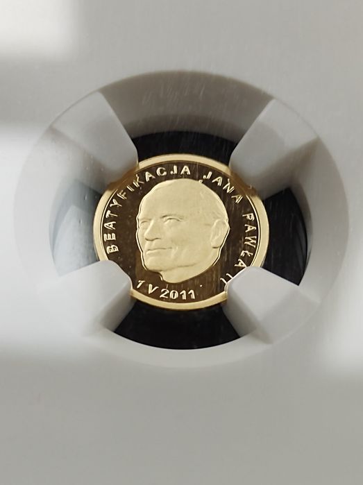 Beatyfikacja Jana Pawła ll 1gr pr 900 Graiding NGC PF 70