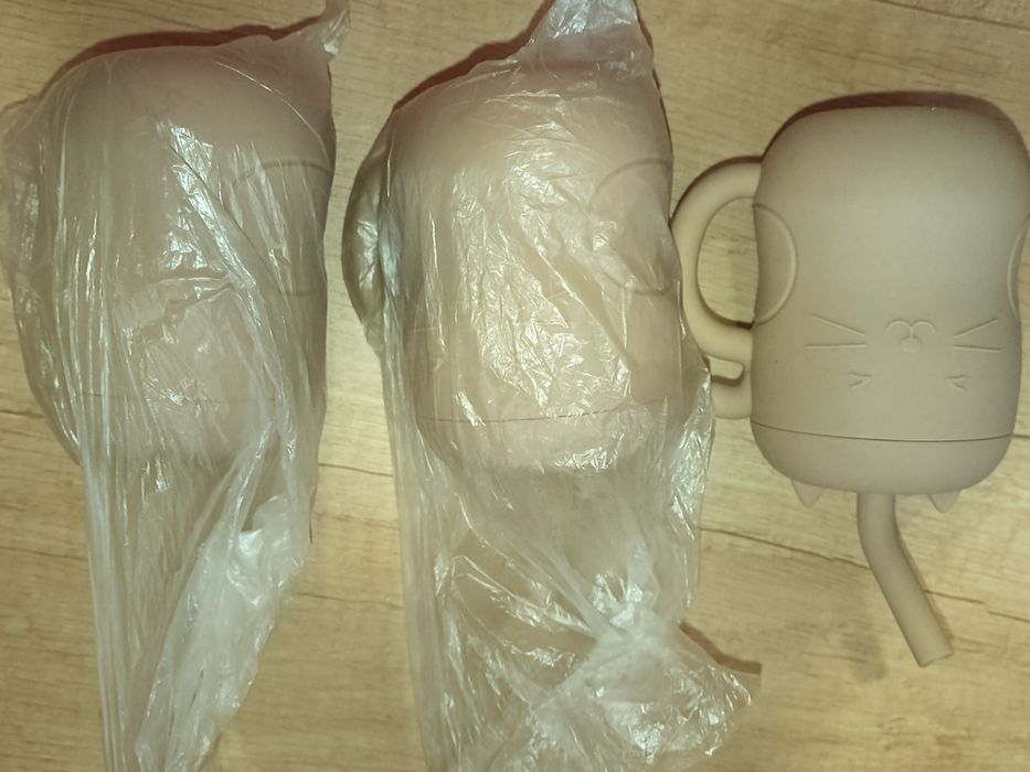 Зручна силіконова чашка котик, 250мл, утримує тепло напою довше