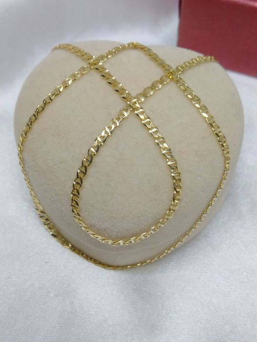 Piękny złoty łańcuszek Gucci, złoto próby 585, dł. 45 cm