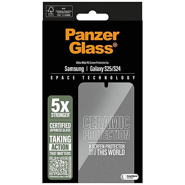 Szkło ceramiczne PanzerGlass Ultra-Wide Fit do Samsung Galaxy S25
