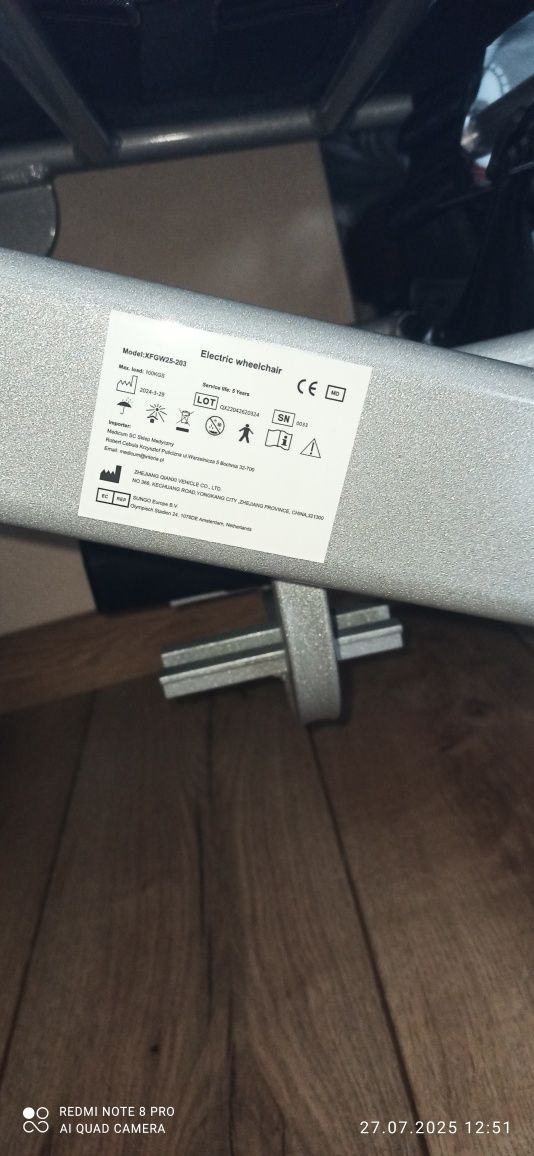 Elektryczny wózek inwalidzki, nowy