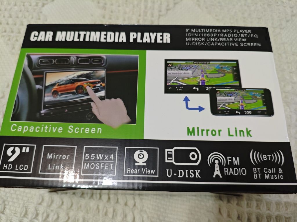 Radio Auto MP5 - 1 din 9"