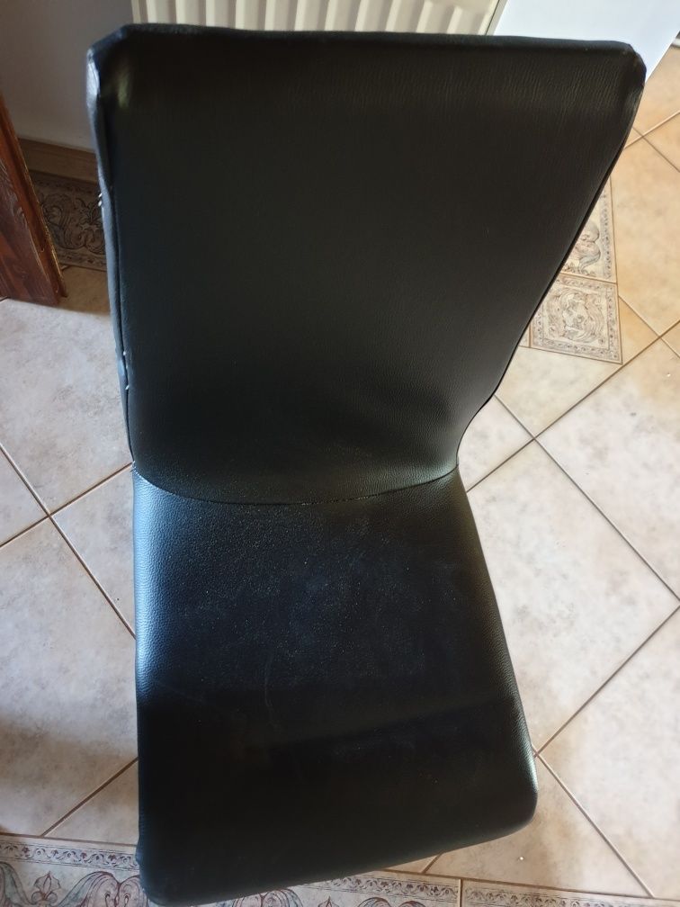 Krzeslo 2 szt metalowy chromowany stelaż