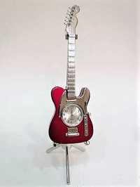 gitara z zegarkiem Telecaster miniatura gitary ze statywem ZEBRA Music