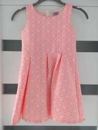 Sukienka dziecięca f&f rozmiar 116, 5-6 lat, różowa neonowa