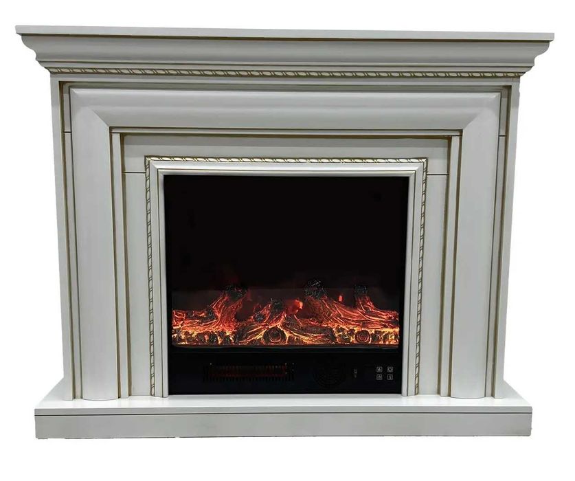 Електричний камін Elizabet Gold Bluetooth звук потріскуваннядров1500Вт