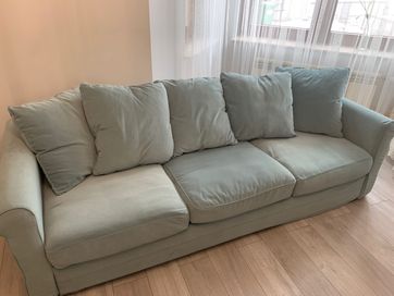 Kanapa sofa Ikea 3-osobowa kolor jasny zielony/morski