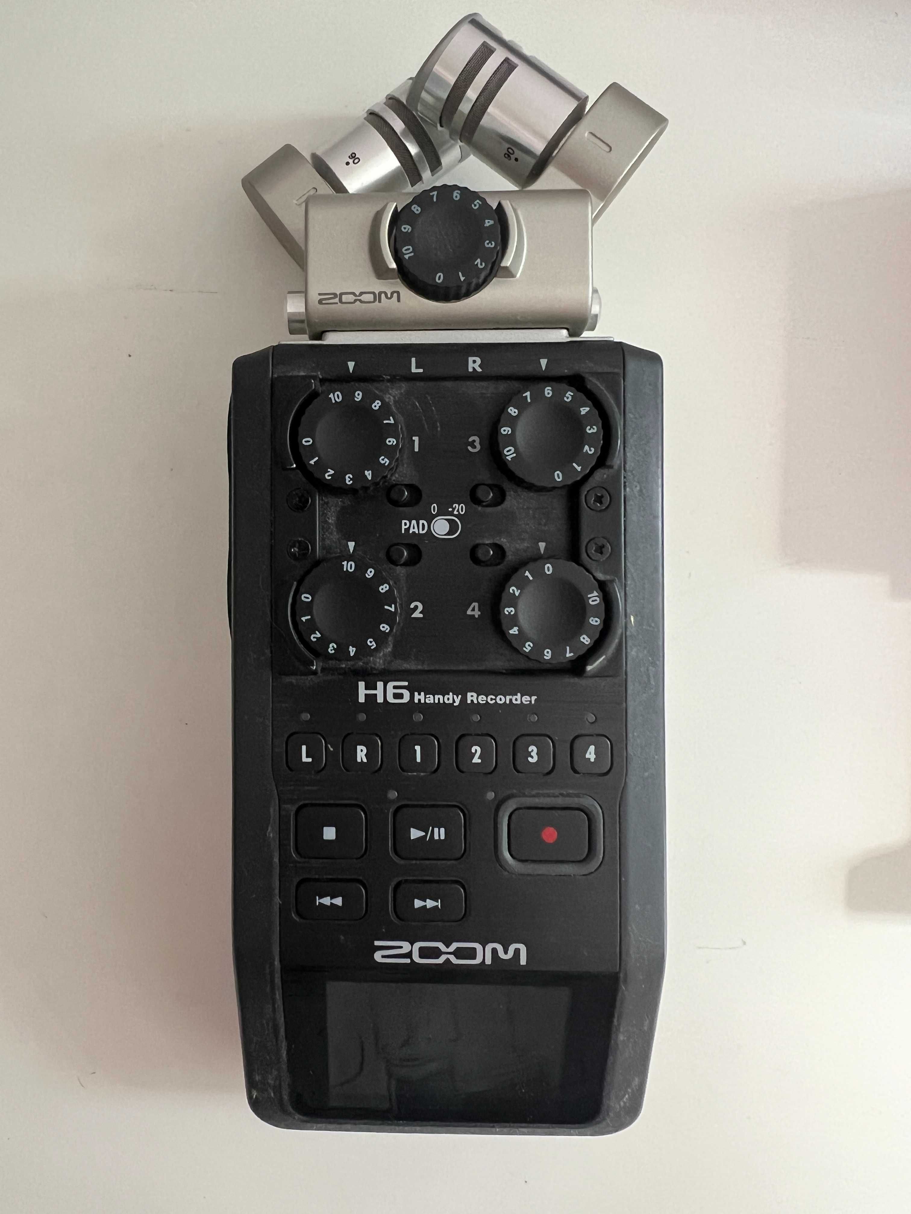 Rejestrator Audio Zoom H6 + 2 Kapsuły + Zestaw Panasonic Eneloop
