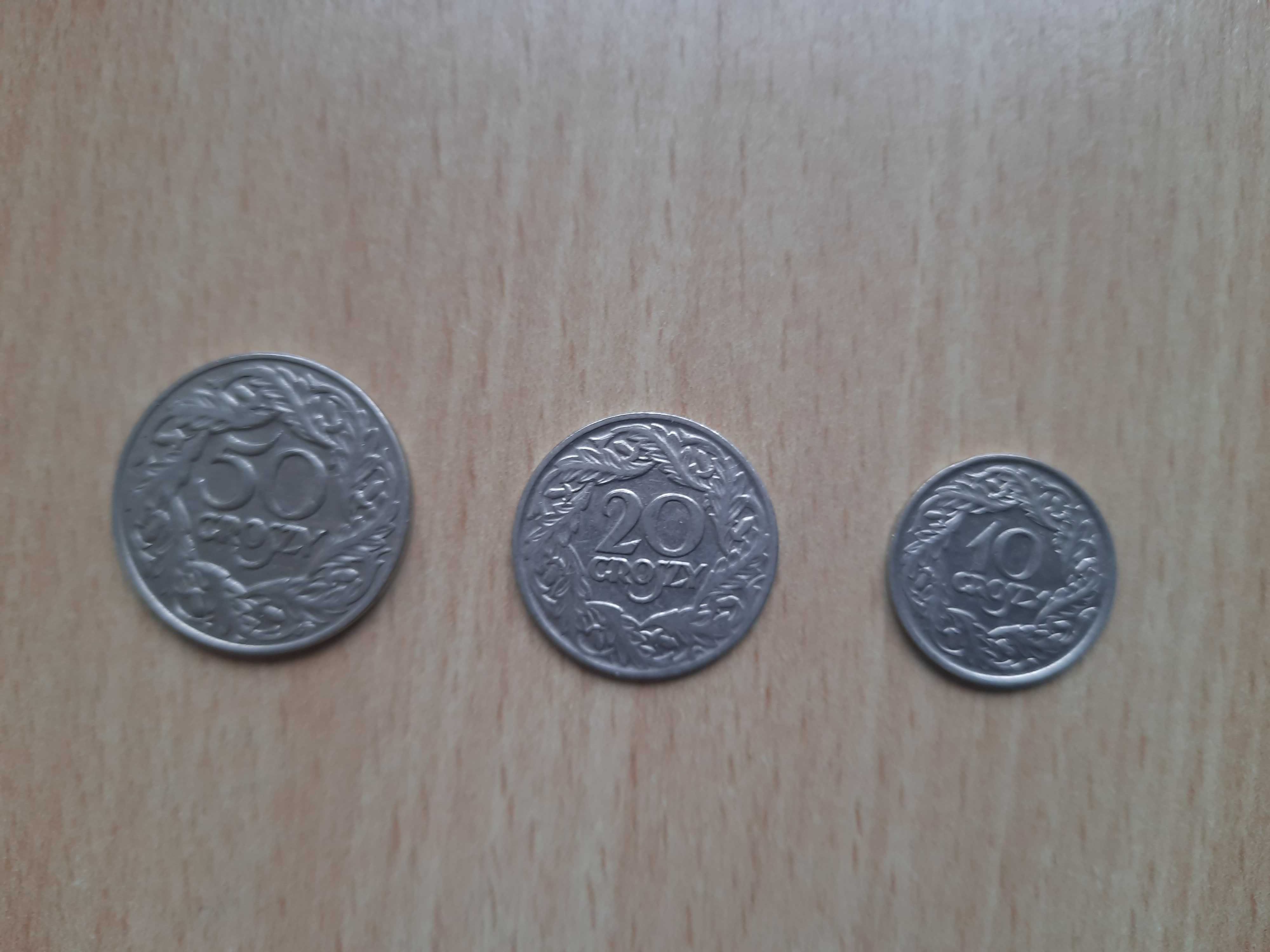 Stare monety 1 zł 0,50gr, 0,20gr i 0,10 i 5 gr z 1923r