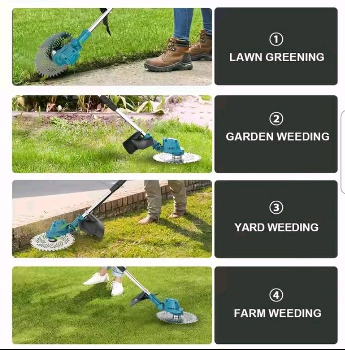 Roçadora Grande a Bateria C/ 2 Baterias Tipo Makita