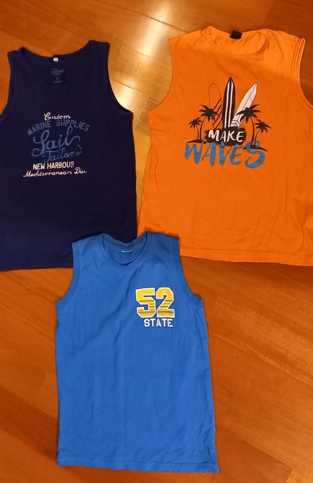 Koszulki na ramiączkach 146/152 (cena za 3 szt)