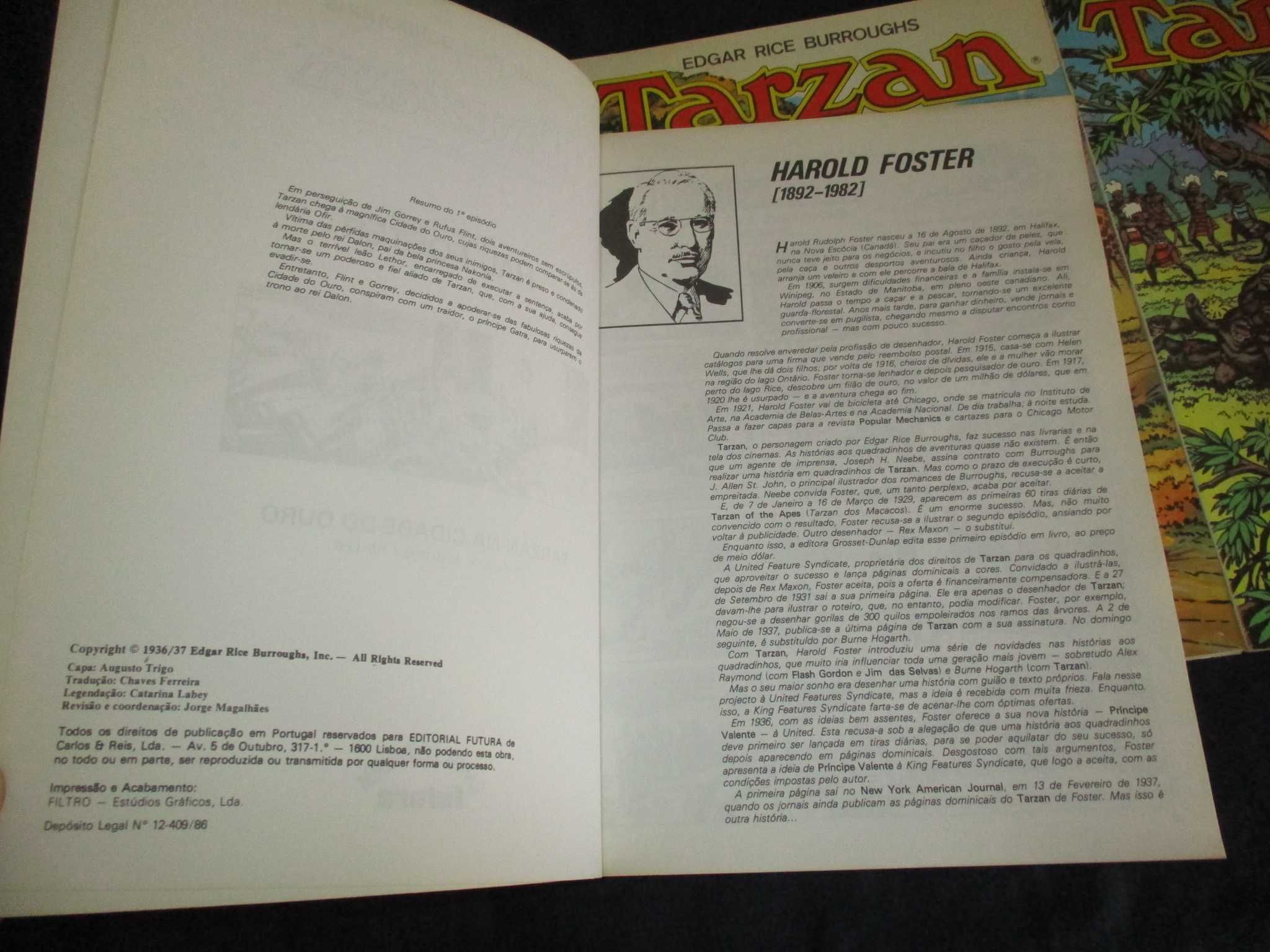 Livros BD Tarzan Edgar Rice Burroughs Futura