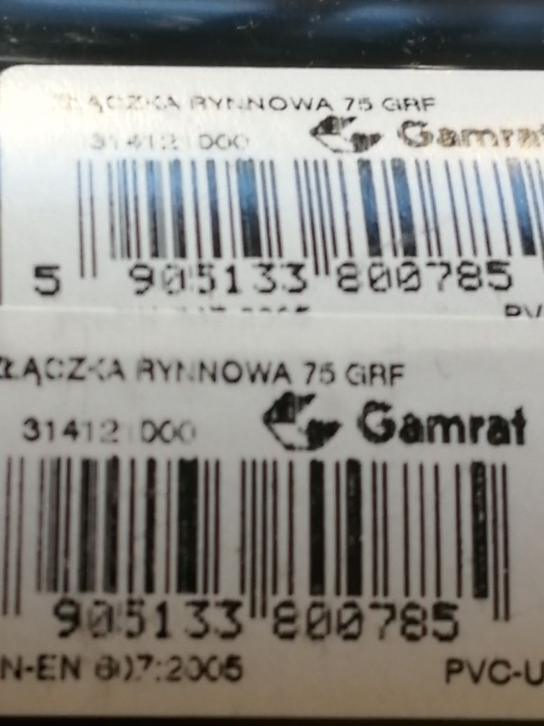 Złączka rynny 75 Gamrat grafit