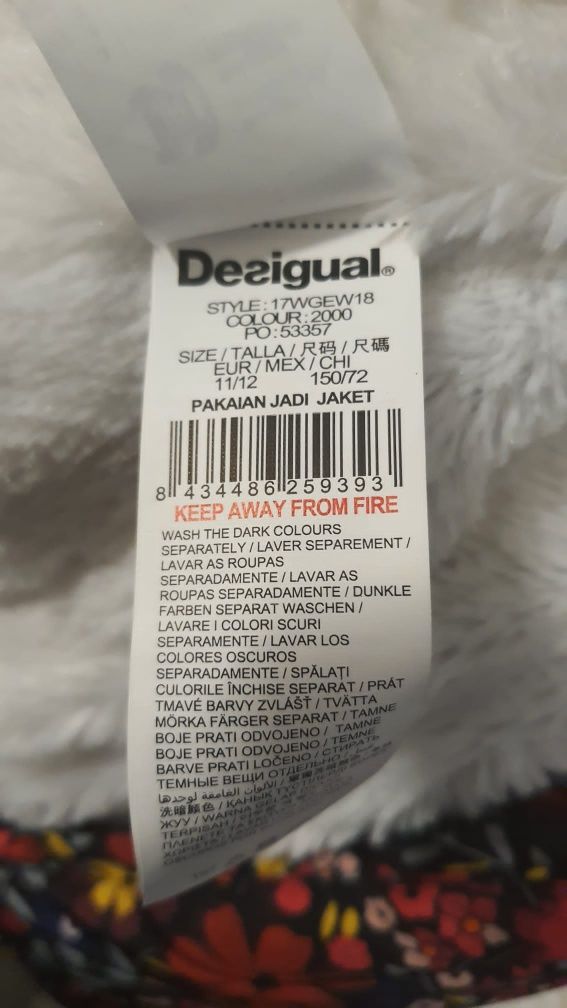 Kurtka zimowa, płaszczyk DESIGUAL rozm 146/152
