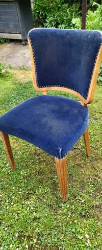 Krzesła 4 szt tapicerowane retro PRL do odnowienia