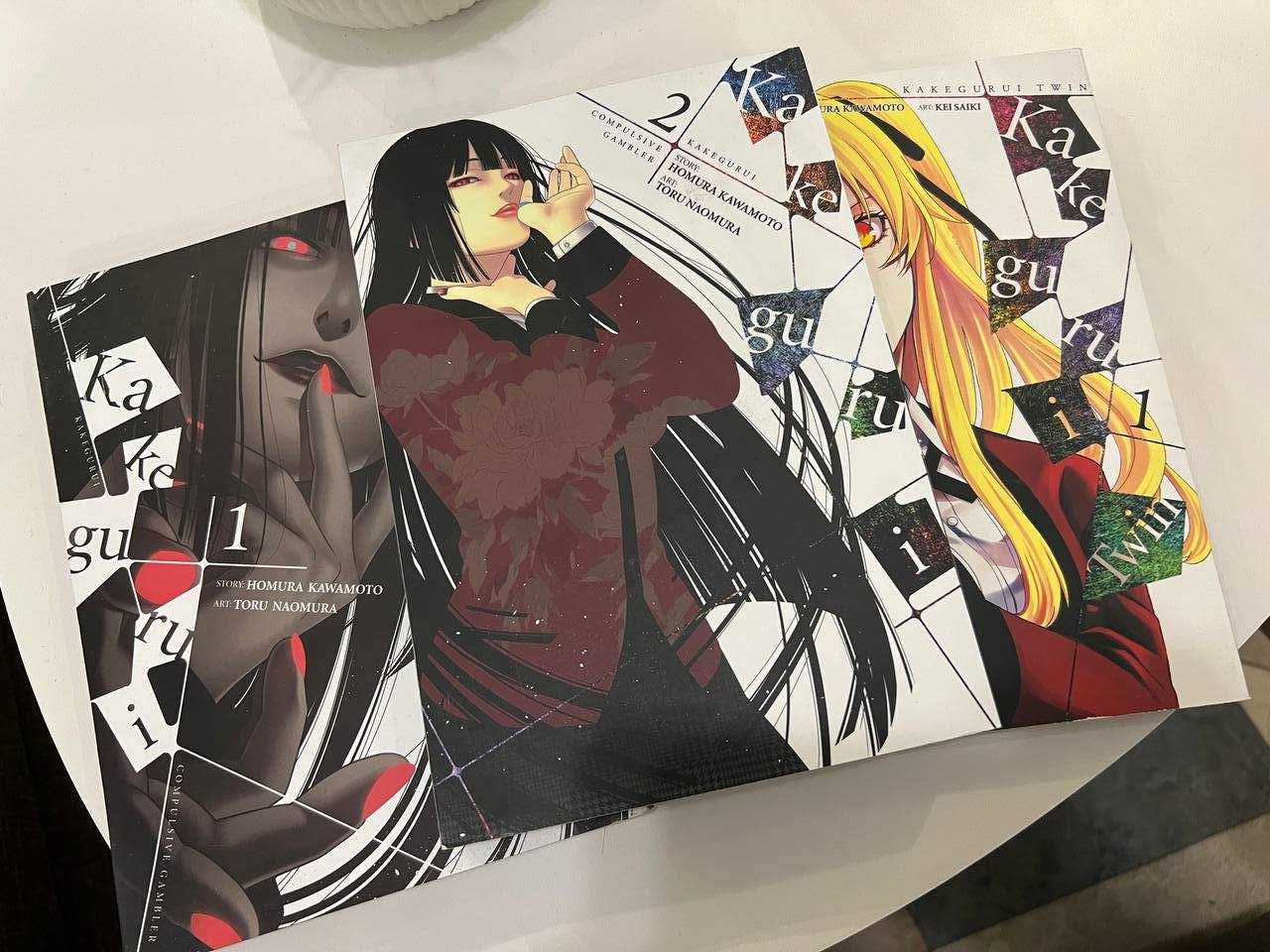 Манга англійською Kakegurui / Безумный азарт тома 1-2 + том Twins