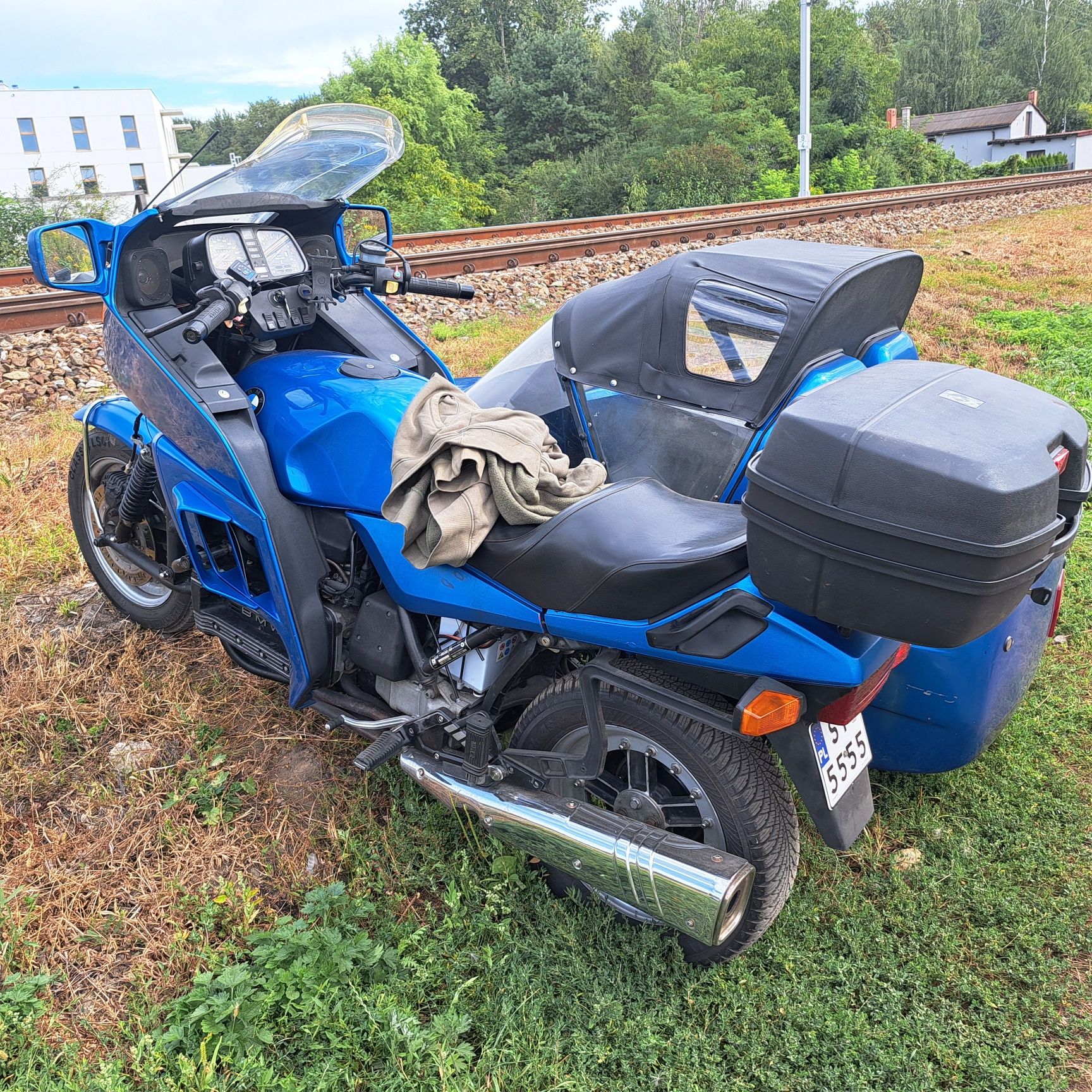 Motocykl z wózkiem bocznym. Bmw k 100 - eml / ezs. Sidecar - 4 osobowy