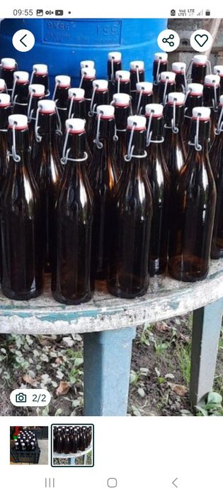 Butelki 0,5l z zamknięciem pałąkowym 40 sztuk.