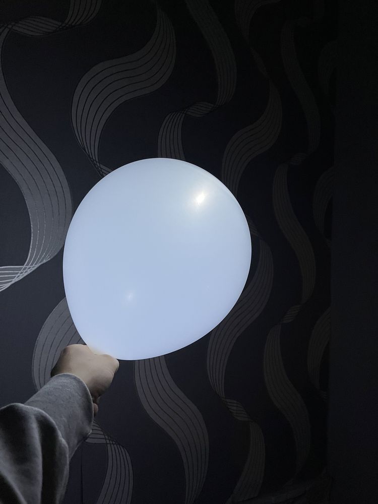 Balony świecące LED białe 15 sztuk