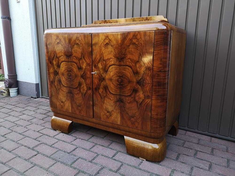 Komoda ART-DECO Orzech-Dąb Zgrabna Stara Antyk Politura Po Renowacji.