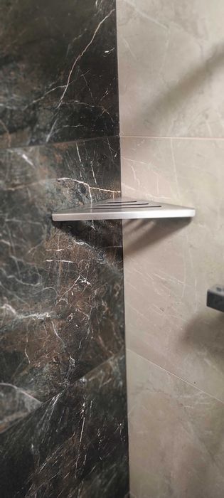 Półka ścienna narożna prysznicowa, nierdzewne półki łazienkowe, 30 cm