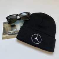 Шапка Mercedes -Benz мужская чёрного цвета