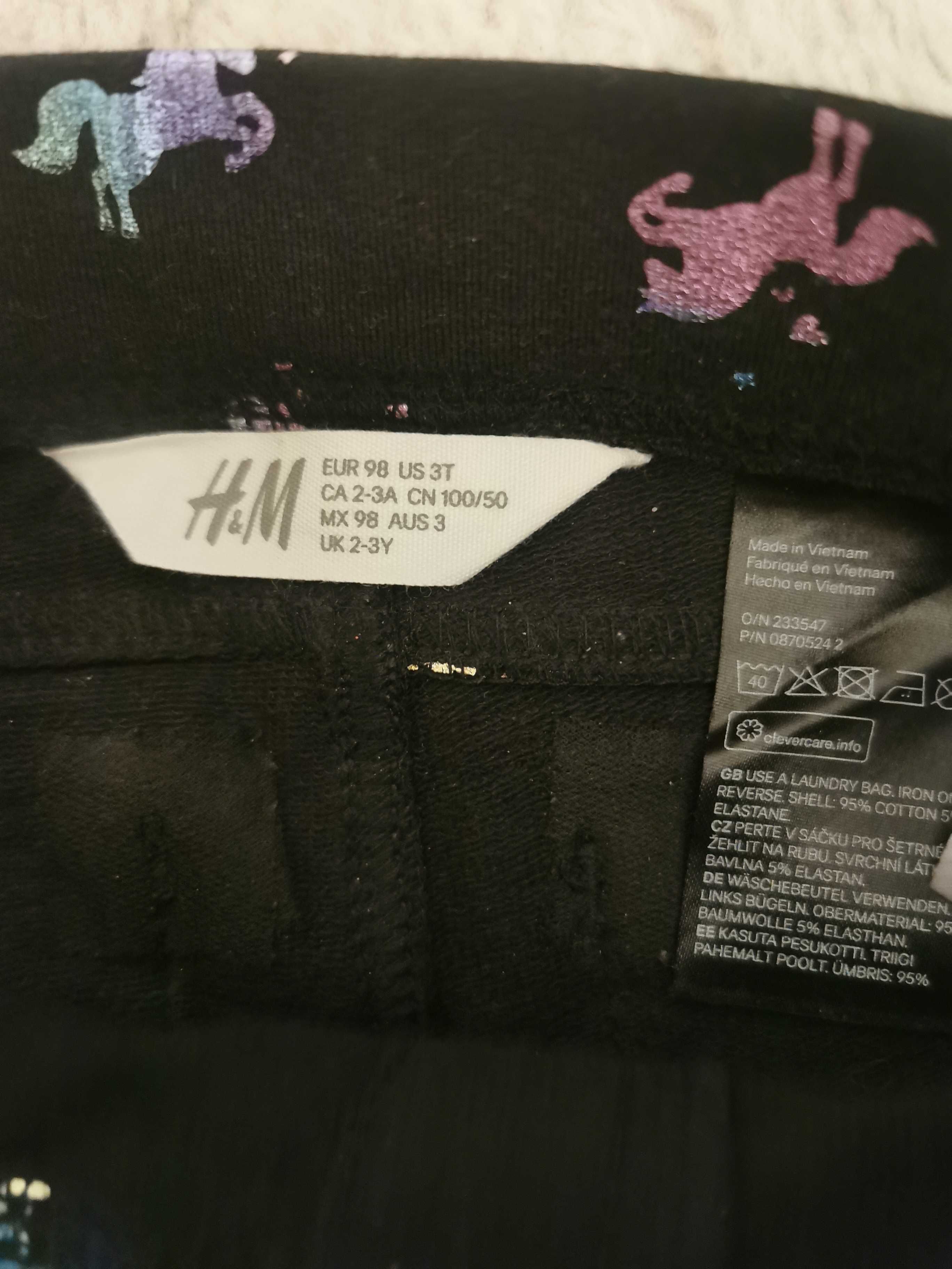 Spodnie dziewczęce H&M 98