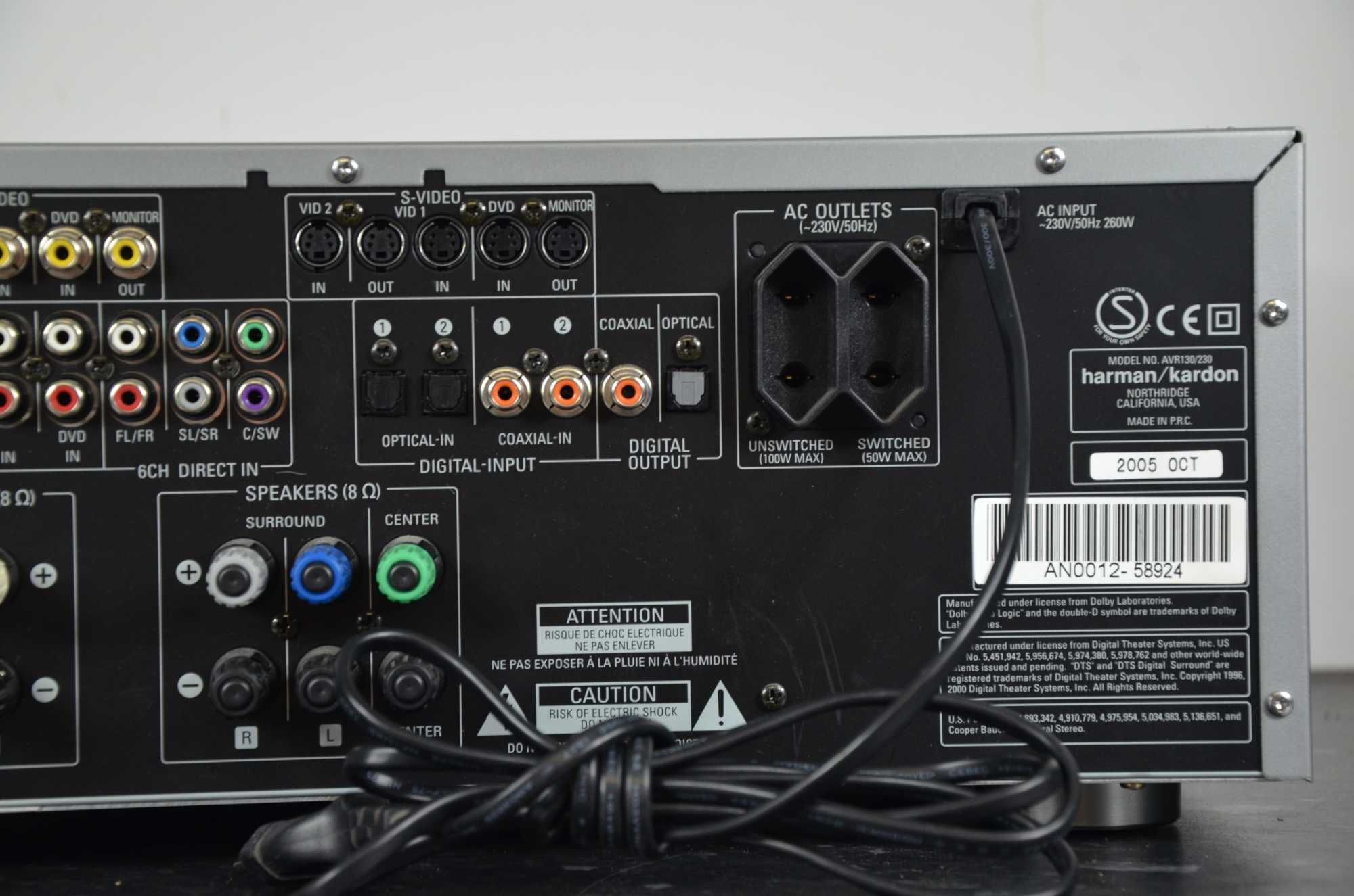 Amplituner HARMAN KARDON AVR-130 5x45W DTS okazja