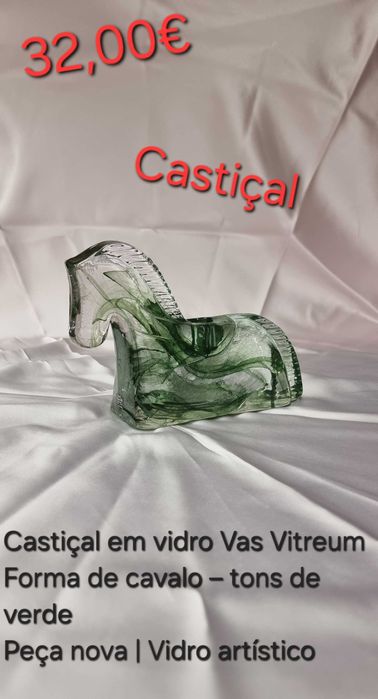 Castiçal em Vidro Vas Vitreum