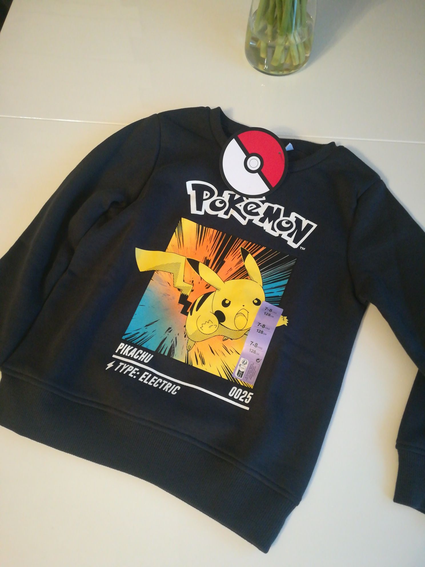 Bluza Szara Pikachu, Pokemon rozm 134