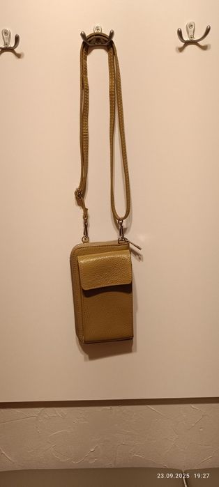 Torebka włoska skóra portfel i na telefon