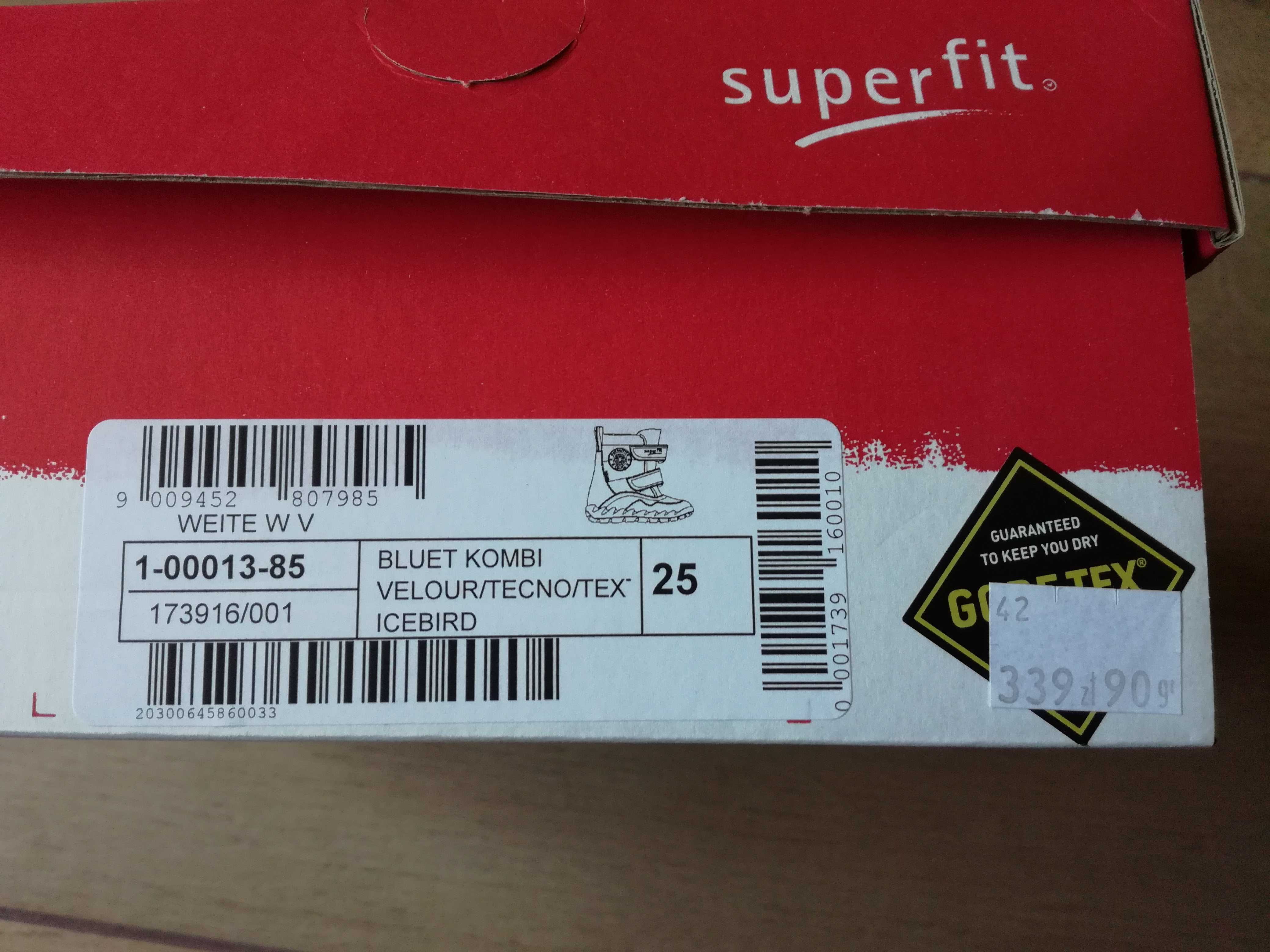 Superfit ICEBIRD buty dziecięce trzewiki gore-tex, rozmiar 25