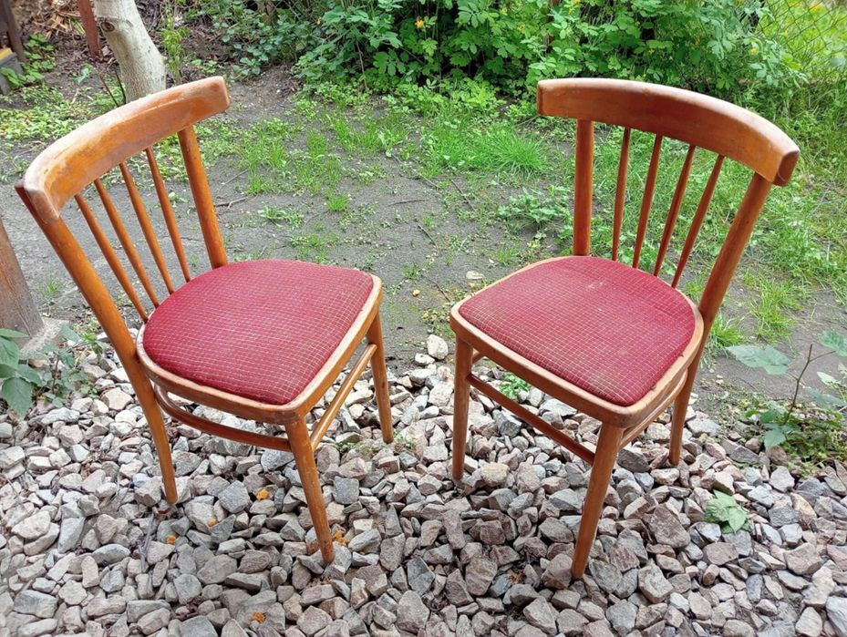 Stare Drewniane Krzesło Gięte Patyczak Jar Aga Thonet PRL