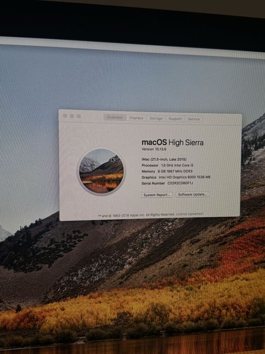 iMac 21,5 cala, koniec 2015