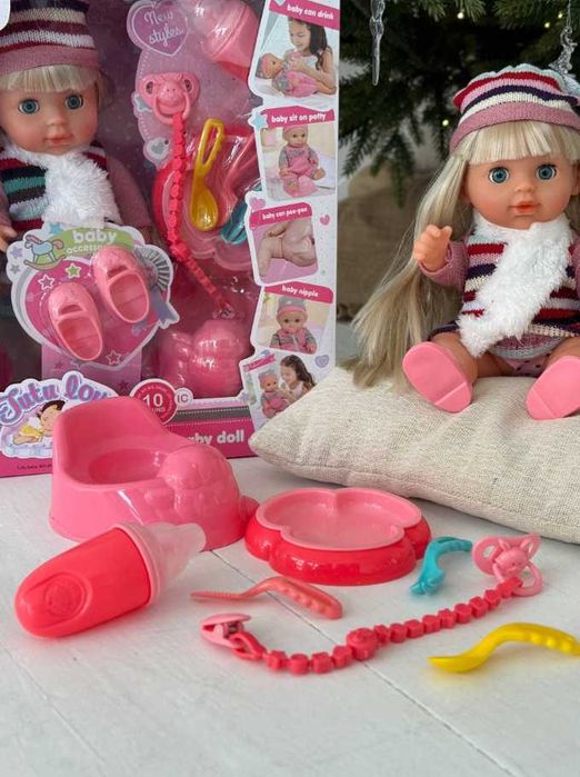 функціональний пупс лялька з набіром для годування