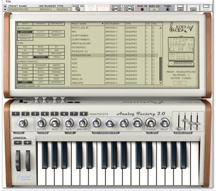 Teclado controlador midi arturia