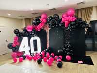 Dekoracja Ścianka balony komunia chrzest urodziny 40 18