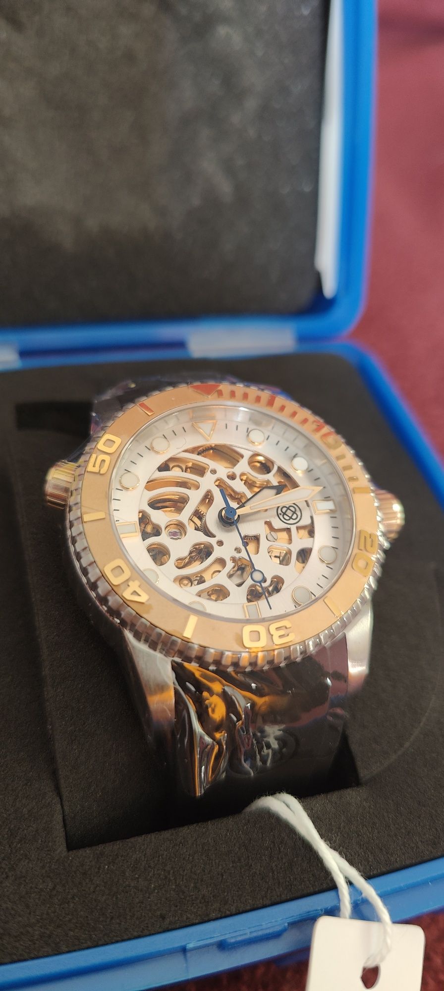 Zegarek Deep Blue Skeleton - szafir 44mm nowość na rynku