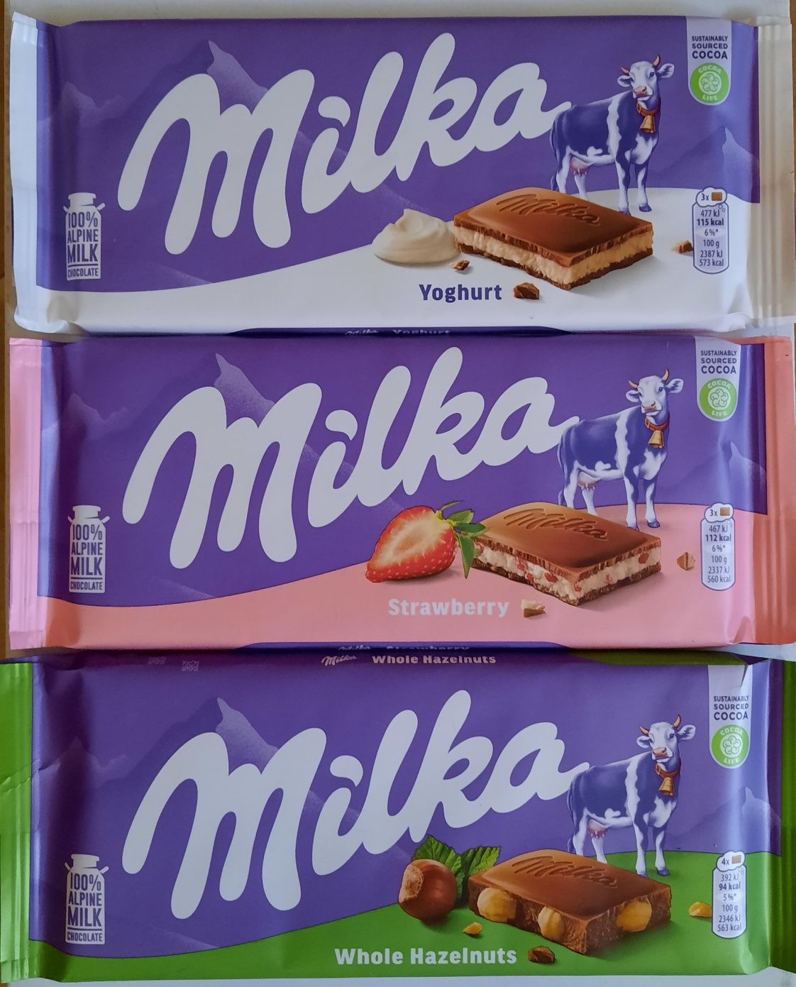 Шоколад Schogetten, Fin carre, Ritter Sport, Milka