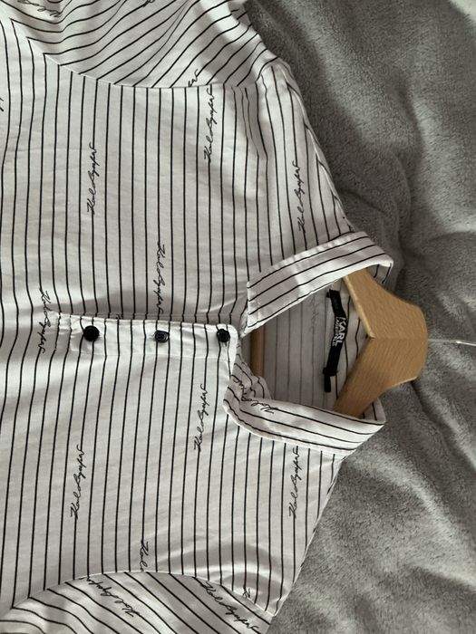 Polo Karl Lagerfeld biala w paski roz.L oryginalne