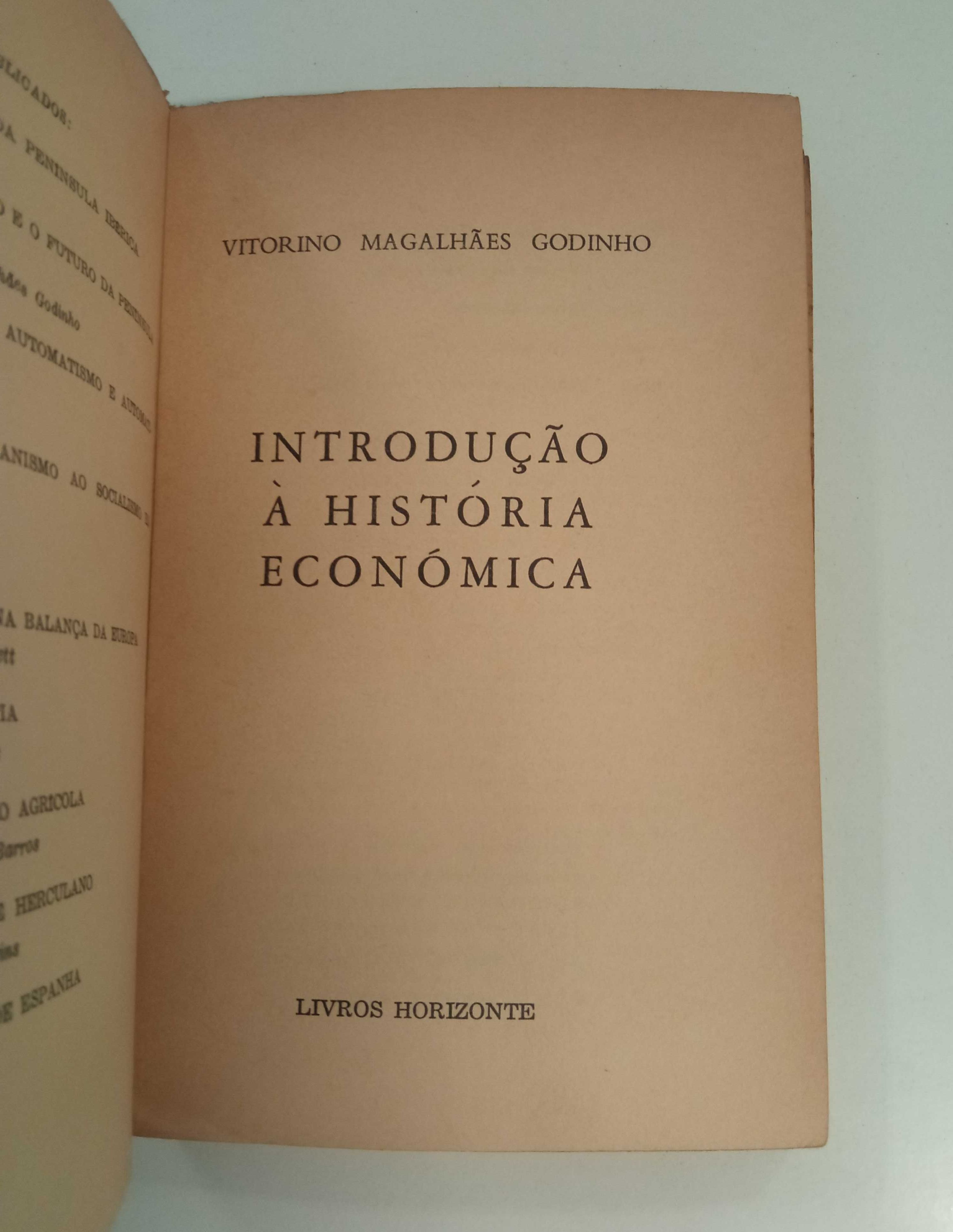 Introdução à história económica, de Vitorino Magalhães Godinho