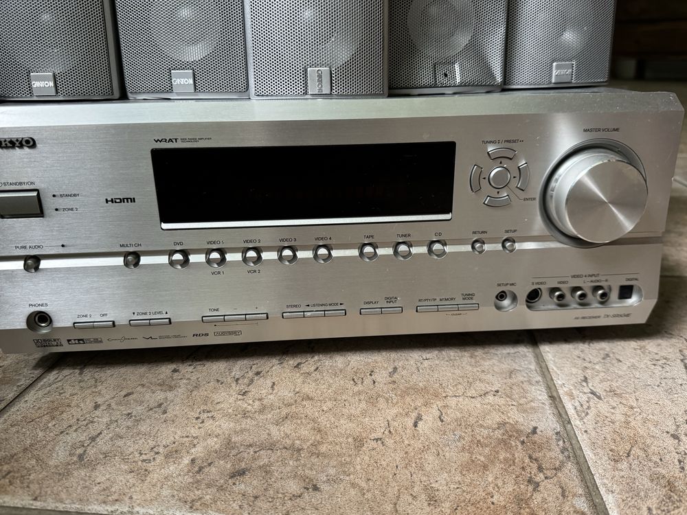 Amplituner Onkyo TX-SR 604E + 7 glośników Canton