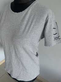 CK Calvin Klein bluzka T- Shirt damska szara r. L, bawełna