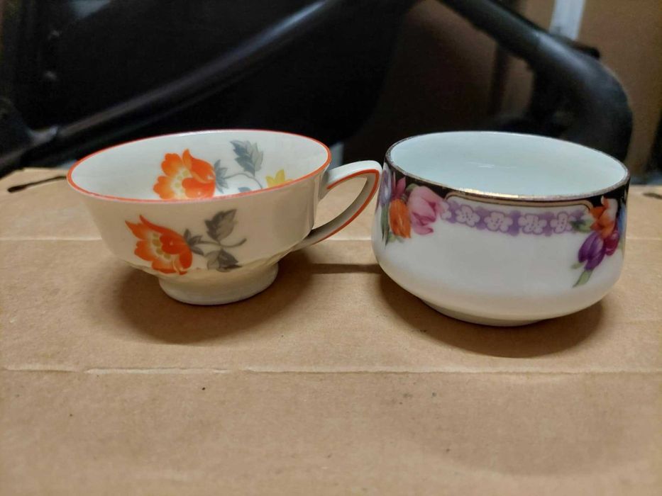 Filiżanki miniaturowe do herbaty, ozdobne