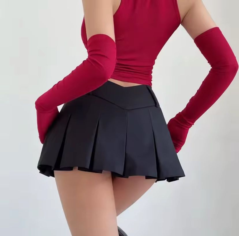 черная мини юбка