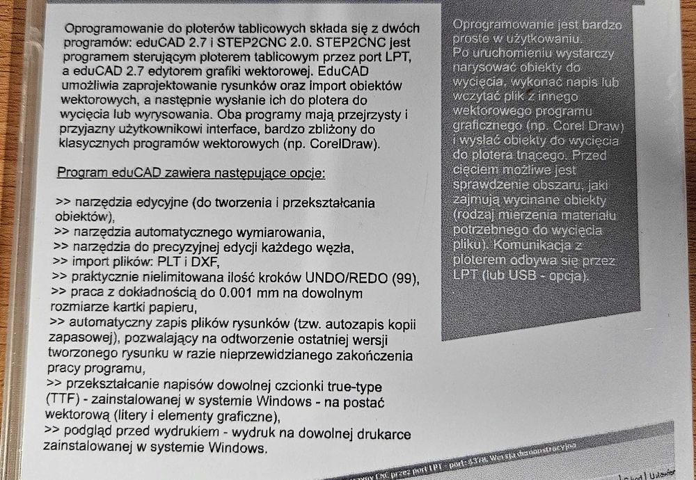 Ploter tablicowy tnąco rysujący TABLECUT LYNX komputer monitor wysyłka