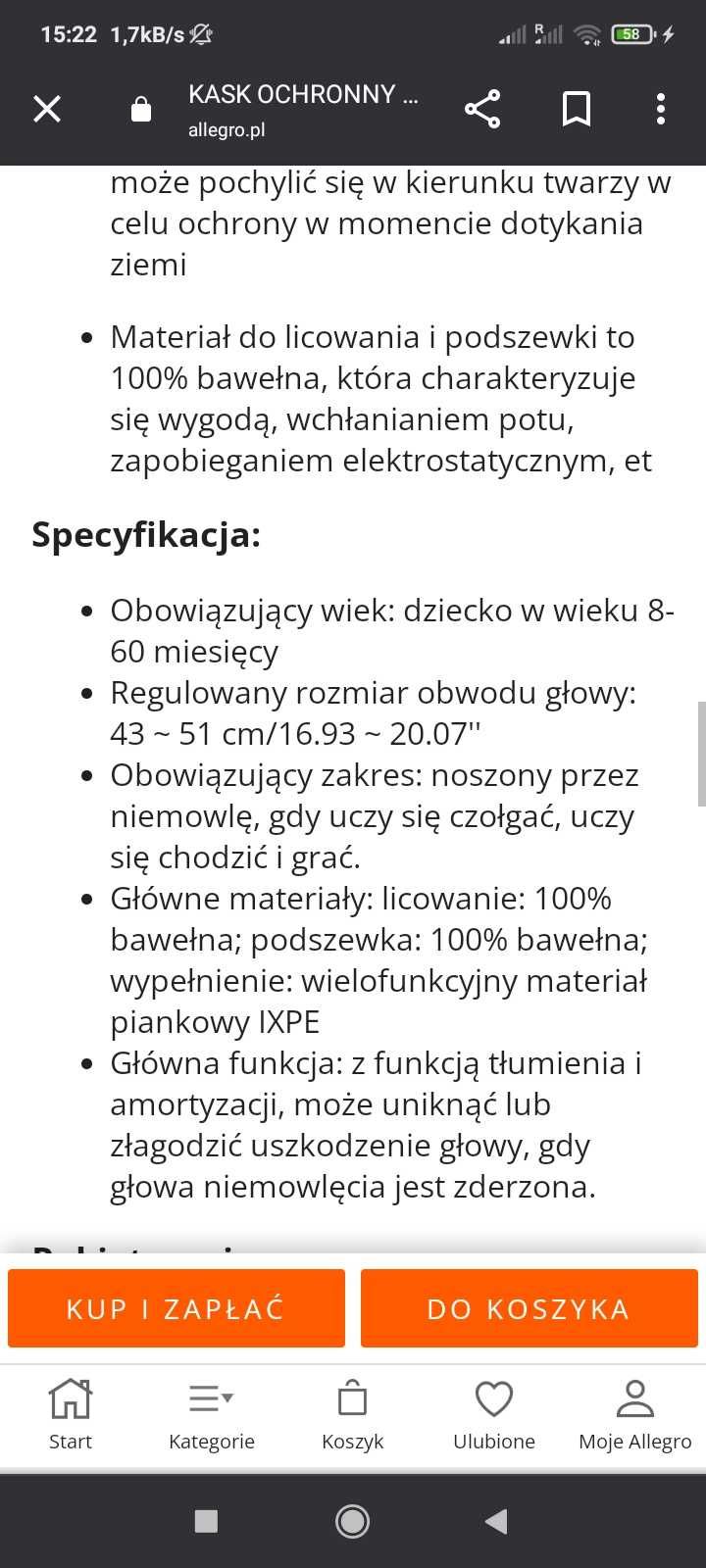 Dziecięcy miękki kask ochronny