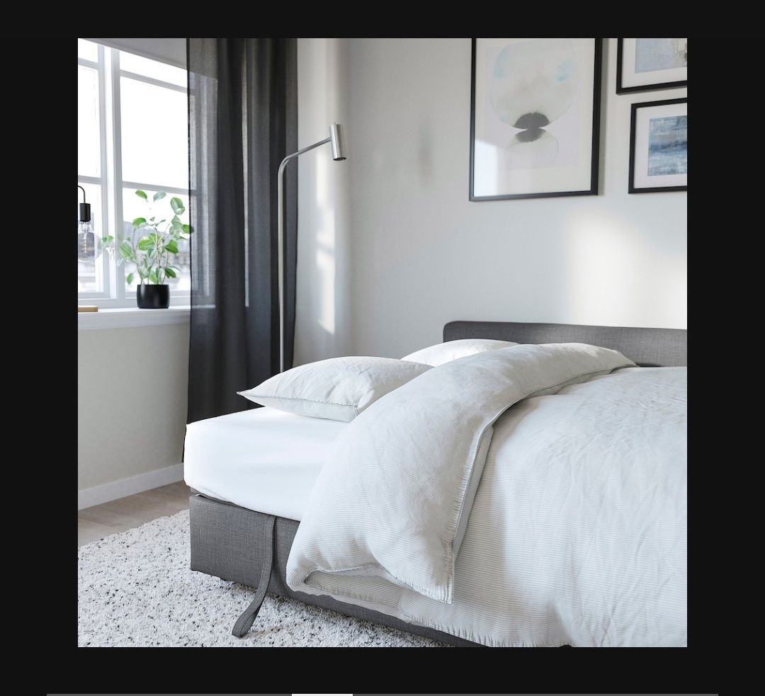 Sofá, chaise longue e cama dupla