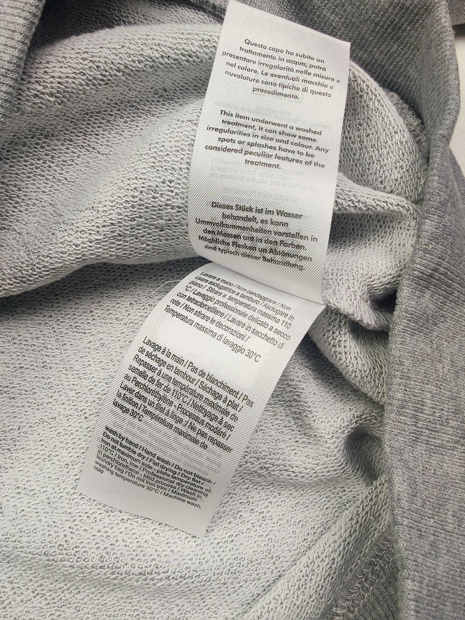 Dres męski komplet dresowy Hugo Boss bluza spodnie bawelna jasno szary